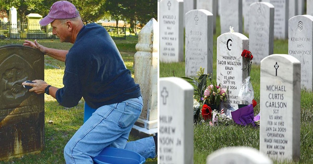 2 194.jpg?resize=1200,630 - Ce facteur de 60 ans passe ses dimanches à restaurer les pierres tombales de vétérans de guerre