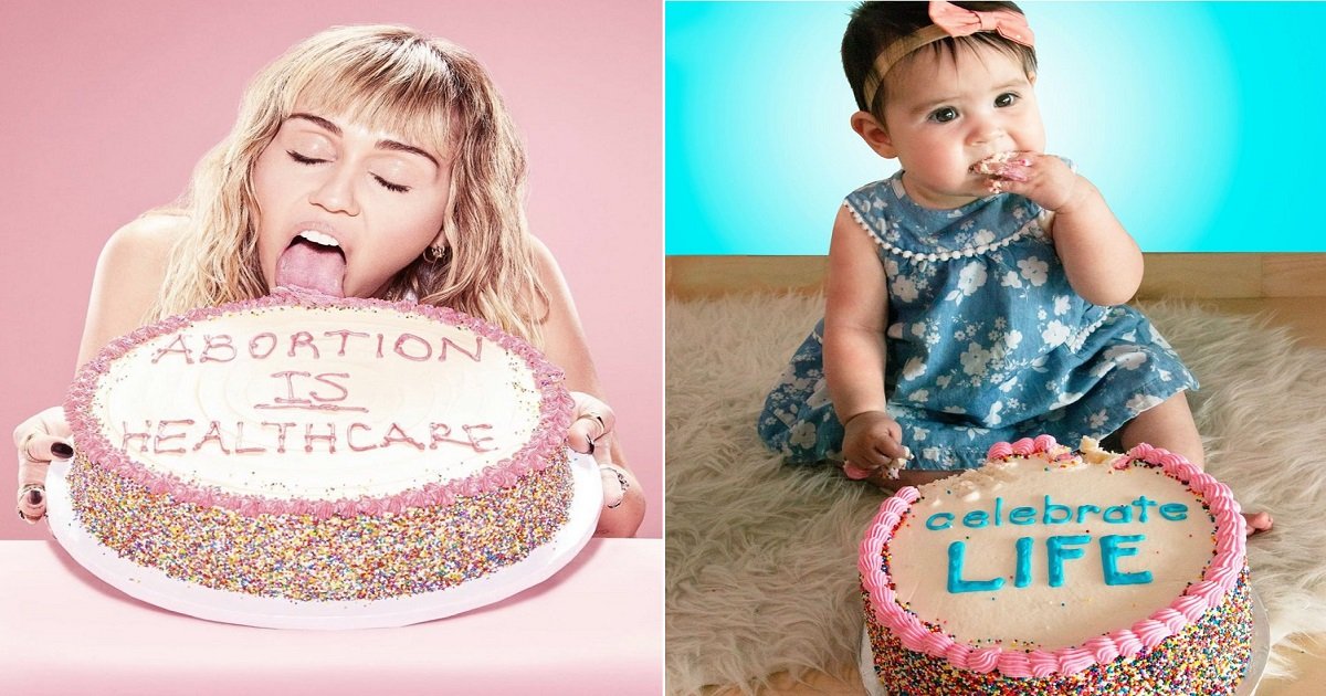 a3 10.jpg?resize=412,232 - After Miley Cyrus' Abortion Cake Photo Went Viral, Pro-Life Groups Pushed Back With Their Own Versions