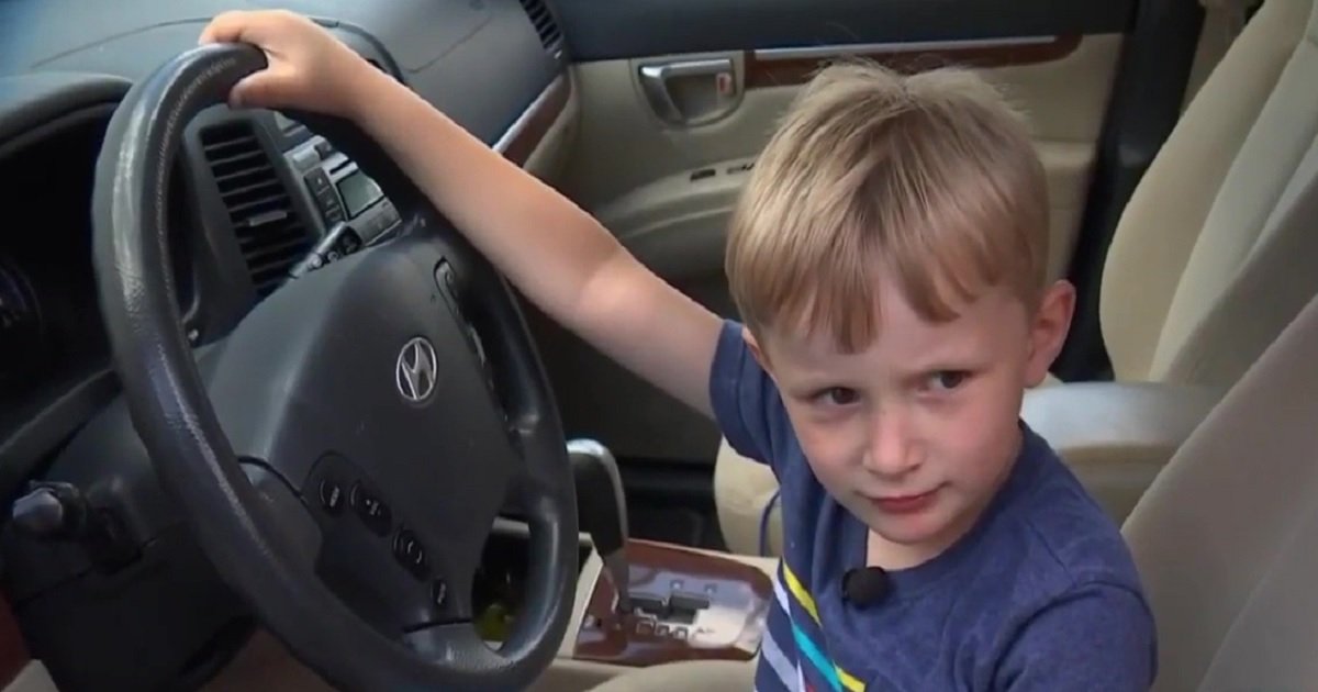 b3 4.jpg?resize=1200,630 - Un garçon de quatre ans a conduit la voiture de son arrière-grand-père jusqu'à une station-service