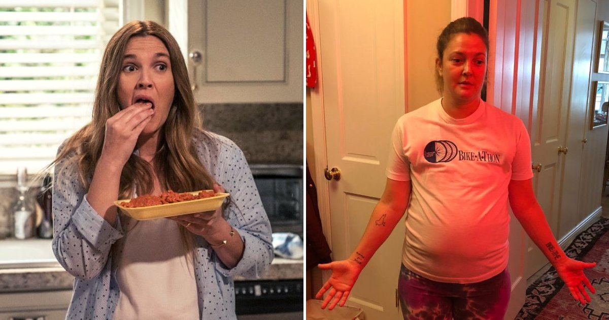 barrymore5.png?resize=412,275 - 'It's Hard AF!' Drew Barrymore Shares Before And After Photos Of Her Incredible Weight Loss Transformation