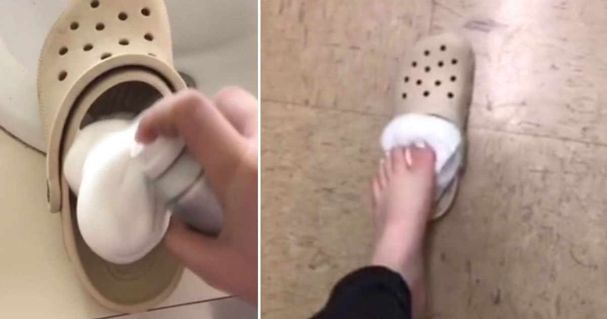 croc filled shaving cream video.jpg?resize=1200,630 - Video Of A Man Filling His Croc Shoe With Shaving Cream And Stepping Into It Left The Internet Divided