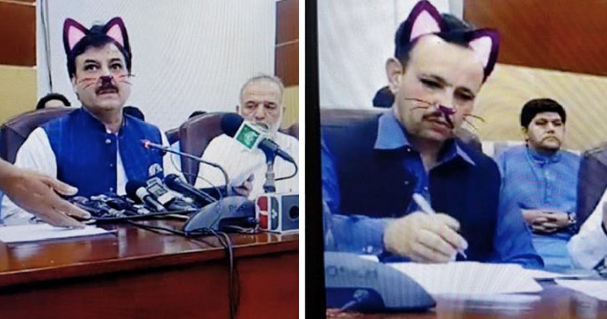 d2 11.png?resize=412,275 - While Going Live on Facebook, Pakistani Government Officials Accidentally Turned ON The Cat Filter