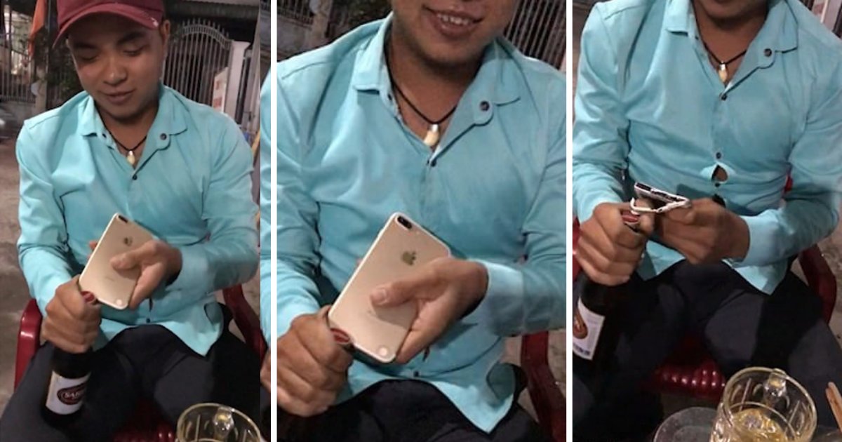 d5 11.png?resize=412,275 - A Man Shows Off His Party Tricks of Opening a Beer Bottle With His iPhone