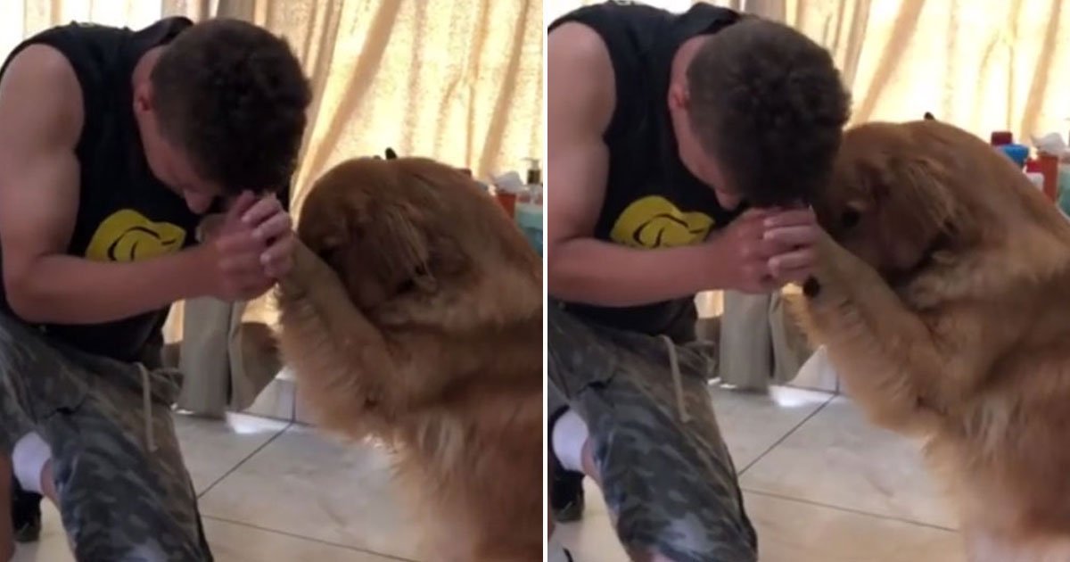 dog prays with owner.jpg?resize=412,275 - Hilarious! Dog Prays With His Owner Then A Miracle Happens