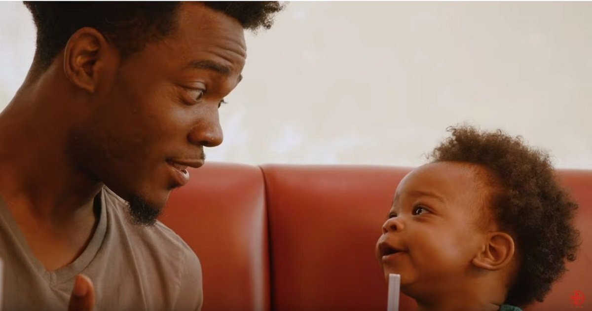 f3 2.jpg?resize=1200,630 - Father And Baby Son's Adorable "Conversation" Video Landed Them A Spot In Denny's New Ad