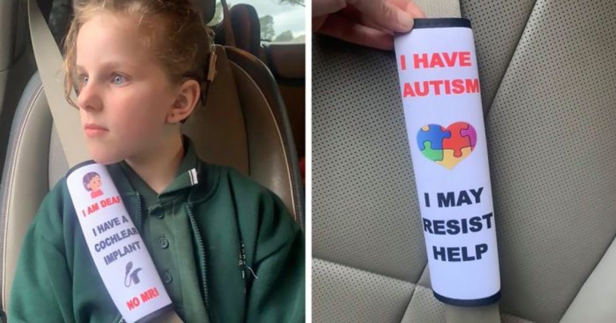 featured image 40.png?resize=412,275 - A Mom Went Viral For Creating $12 Seat Belt Covers To Warn Emergency Medics About Children's Disability