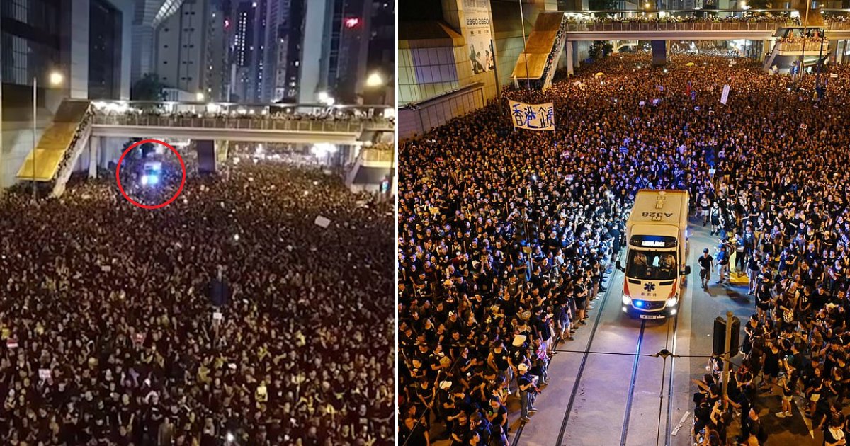 featured image 45.png?resize=412,232 - Incredible Moment Of Hong Kong Protesters Parting In An Unbelievable Manner To Make Way For The Ambulance