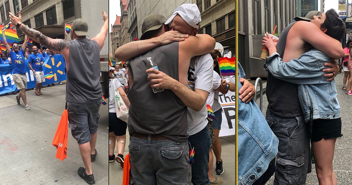 h.jpg?resize=412,275 - Man Offered 'Free Dad Hugs' At A Pride Parade And People Fell Into His Arms Crying