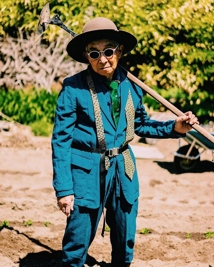 An 84 Year Old Japanese Grandpa Won Instagram Fame As A Model After His Grandson Dressed Him Up