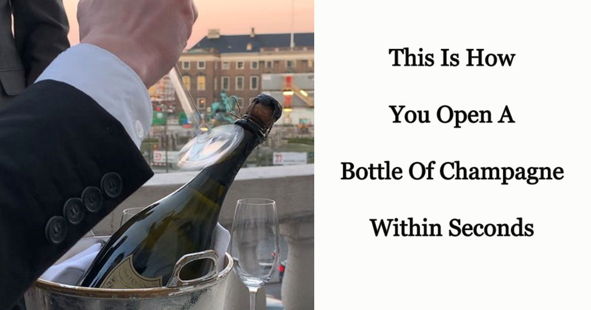 open bottle champagne.jpg?resize=412,232 - Incredible! This Is How You Open A Bottle Of Champagne