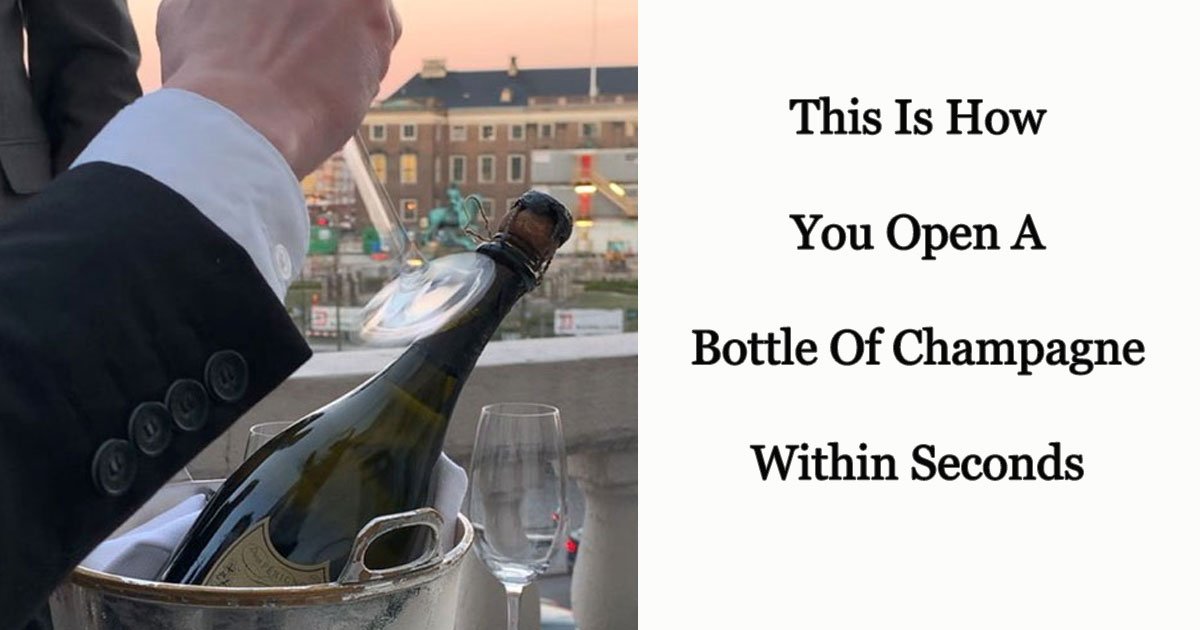 open bottle champagne.jpg?resize=412,275 - Incredible! This Is How You Open A Bottle Of Champagne