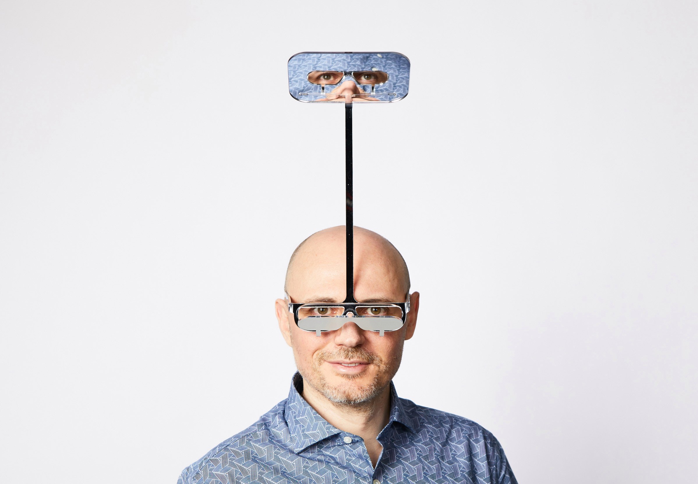 London-based designer Dominic Wilcox has created the One Foot Taller glasses for people who are too short at gigs