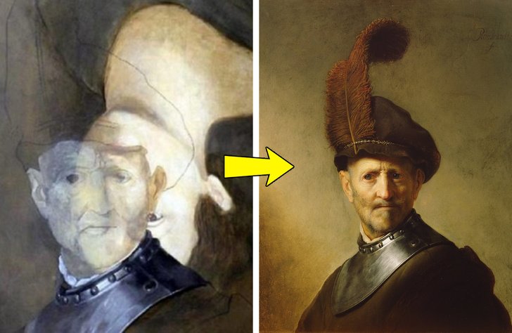9 Pinturas famosas que esconden imágenes completamente diferentes debajo de sus capas de pintura (La Gioconda original es impresionante)