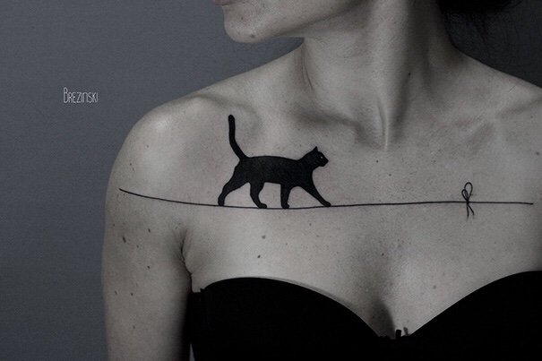 tatuagem de gato 04.jpg?resize=412,232 - 15 Ideias de tatuagens incríveis para os apaixonados por gatos.