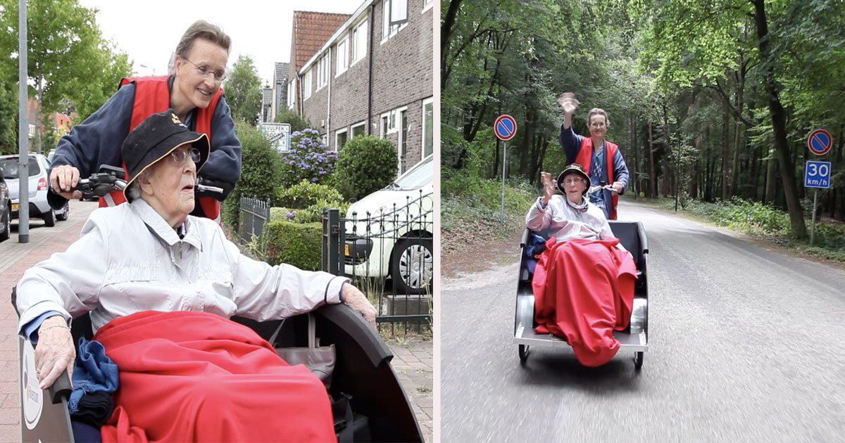untitled 1 55.jpg?resize=412,275 - Volunteers All Over The World Are Taking The Elderly Out To Enjoy Nature On The Rickshaw Rides