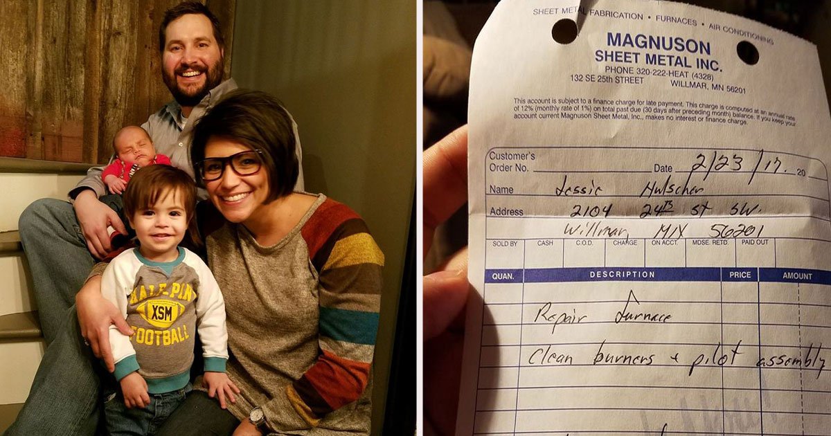 untitled 1 75.jpg?resize=412,275 - Dad Who Called A Repairman To Fix The Furnace Was Surprised By The Note Left On The Receipt