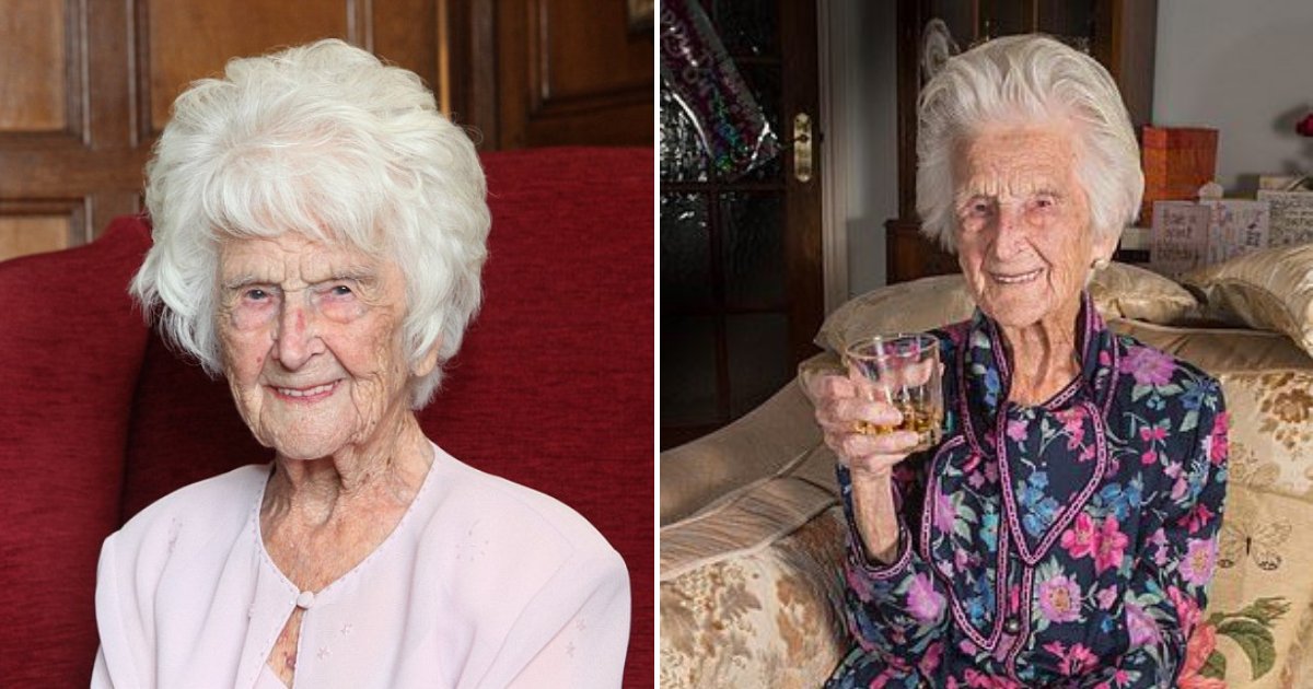 untitled design 98.png?resize=1200,630 - 112-Year-Old Woman Who Credited Whiskey For Her Long Life Passed Away After Long And Fulfilling Life