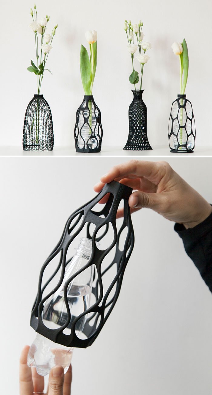 3D-Printed Vases That Give Plastic Bottles A Second Life