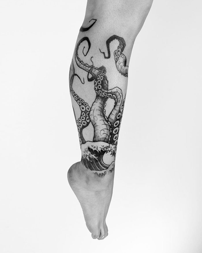 Octopus Leg Tattoo