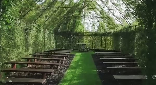 Man builds a church out of trees