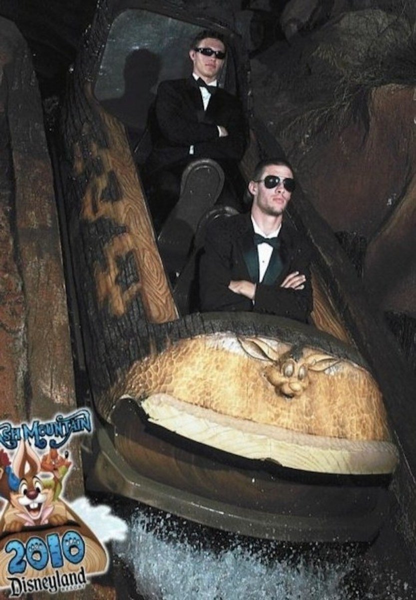 funny roller coaster photos men in black