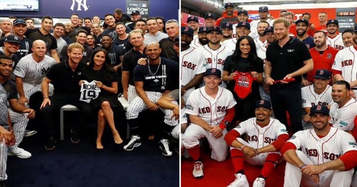 b3.jpg?resize=412,232 - Harry And Meghan Greeted Yankees And Red Sox Players Before Their Historic London Baseball Game