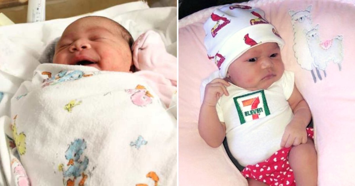 baby4.png?resize=412,275 - Baby Born On July 11 At 7:11 PM Weighing 7 Lbs. 11 Oz Receives Incredible Gift From 7-Eleven