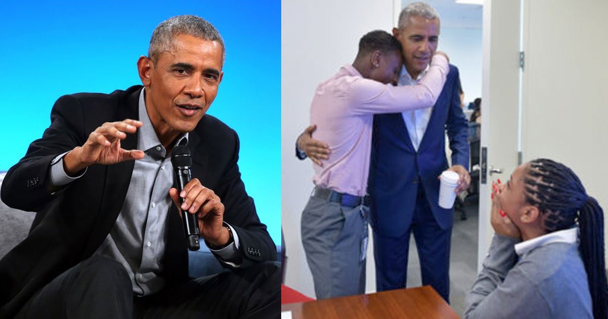 barack obama surprised interns by making guest appearance on their obama youth jobs corps meeting.jpg?resize=412,275 - Barack Obama Surprised Interns By Making A Guest Appearance At 'Obama Youth Jobs Corps Meeting'