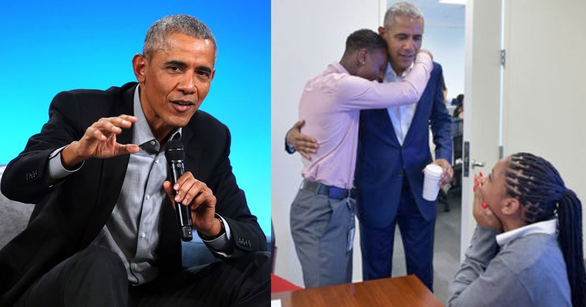 barack obama surprised interns by making guest appearance on their obama youth jobs corps meeting.jpg?resize=412,232 - Barack Obama Surprised Interns By Making A Guest Appearance At 'Obama Youth Jobs Corps Meeting'