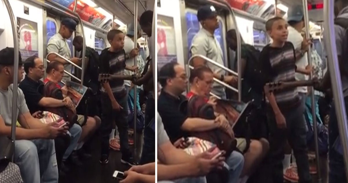 boy sam smith.jpg?resize=412,232 - Un garçon fait une reprise de Sam Smith dans le métro de New York