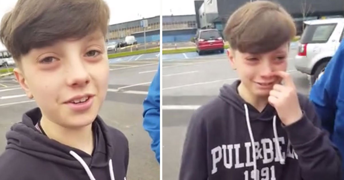 boy surprised.jpg?resize=412,275 - Twelve-Year-Old Boy Was Left Teary-Eyed After His Family Surprised Him At The Airport