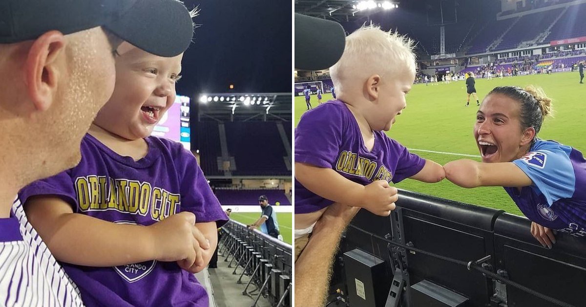 boy4 1.png?resize=412,275 - Adorable Moment A Toddler Without Hand 'Fist Bumps' With Football Star With The Same Condition