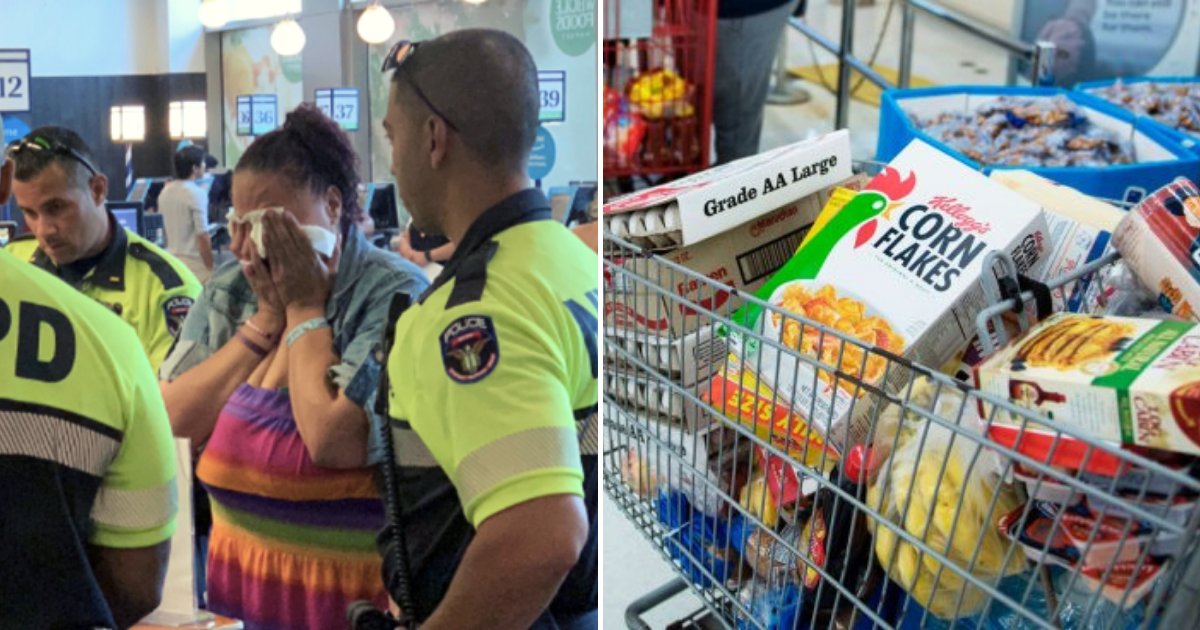 cops3.png?resize=412,275 - Une femme qui avait volé dans un supermarché a éclaté en sanglots lorsque la police a décidé de lui payer ses courses