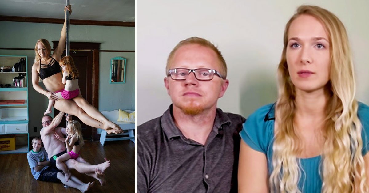 couple teaches pole dance kids.jpg?resize=412,275 - Couple Teaching Their Three Kids To Pole Dance As They Believe Pole Dancing Is A Sport For Kids