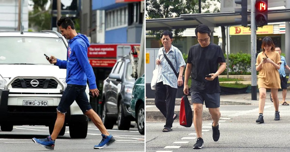 crossing5.png?resize=412,275 - Pedestrians Caught Crossing The Street While Looking At Their Mobile Phones Could Potentially Face Hefty Fines