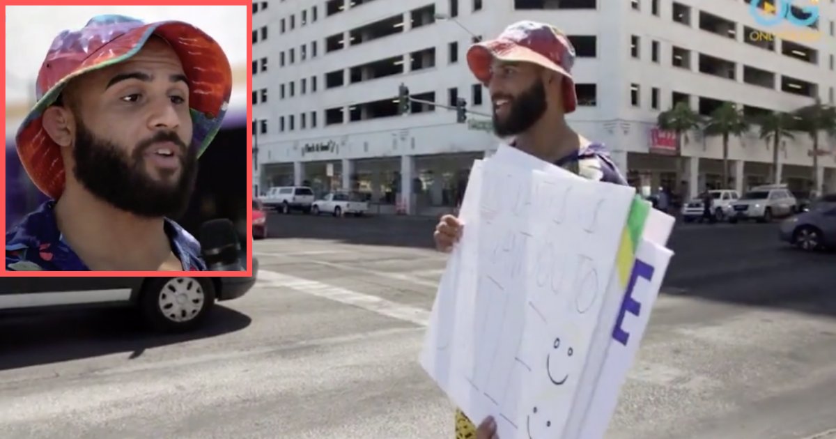 d2 10.png?resize=412,275 - 'The Happy Sign Guy' Is Spreading Happiness In The World In His Own Unique Way