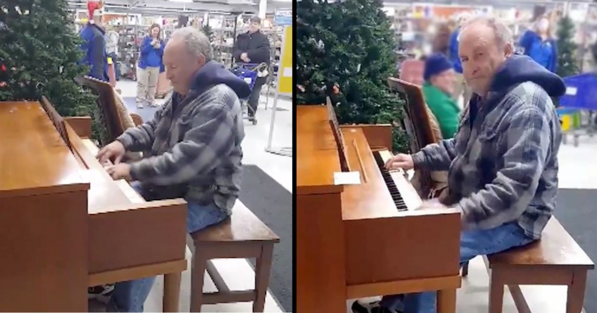 d3 6.png?resize=1200,630 - An Elderly Man Starts Playing Piano In A Store Leaving Shoppers Speechless