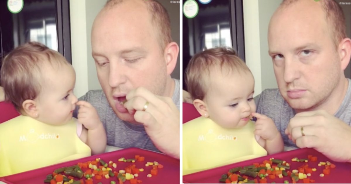 d5 11.png?resize=412,275 - Adorable Video of Little Girl Reclaiming Her Food From Her Father