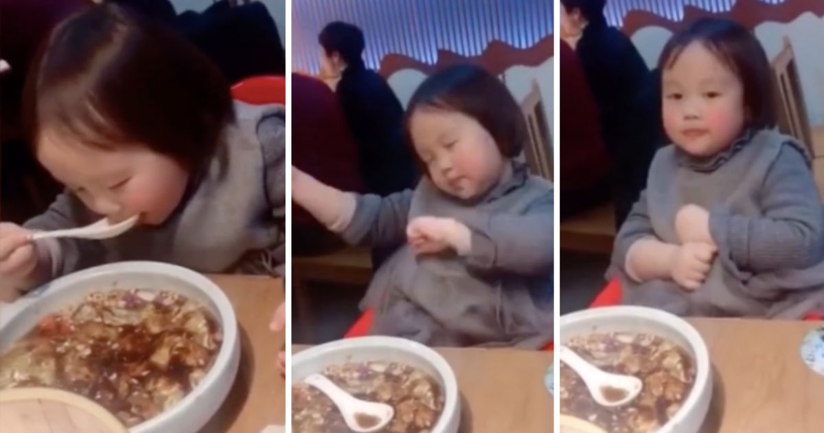 d5 19.png?resize=1200,630 - Adorable Kid Dances When Enjoying Her Favorite Soup