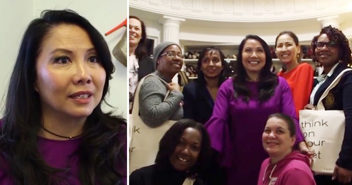 designer donates shoes.jpg?resize=412,275 - Celebrity Shoe Designer Donates Shoes To Underprivileged Women
