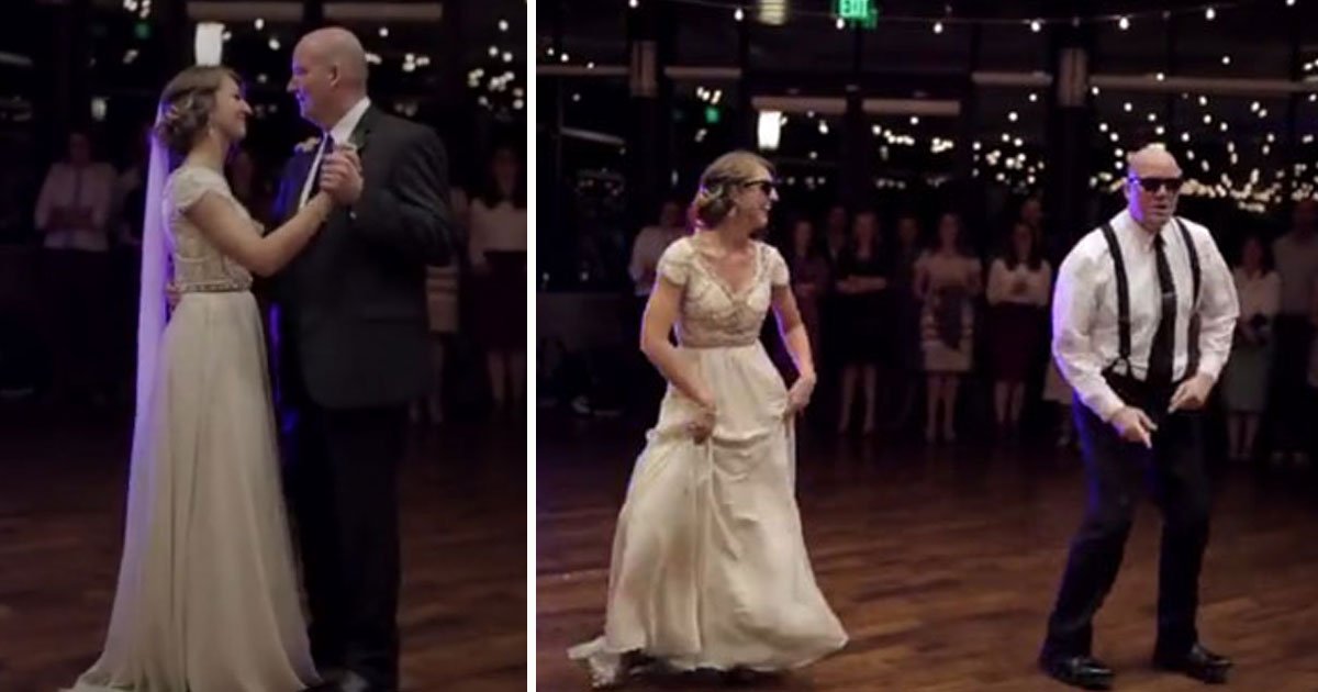 father daughter dance.jpg?resize=1200,630 - Father Performed A Choreographed Dance Medley With His Daughter At Her Wedding