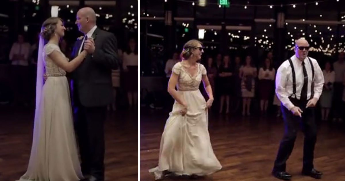 father daughter dance.jpg?resize=412,275 - Father Performed A Choreographed Dance Medley With His Daughter At Her Wedding