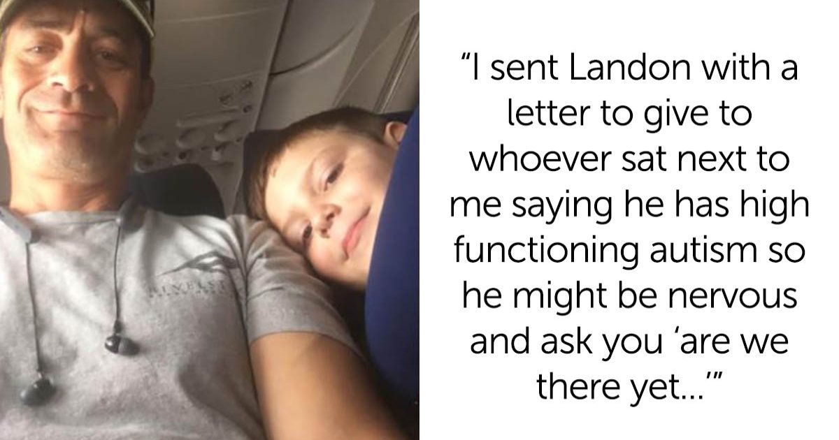 featured image 15.png?resize=412,275 - Autistic Boy Flying Alone With A Note From Mom Explaining His Condition Got The Best Seatmate EVER