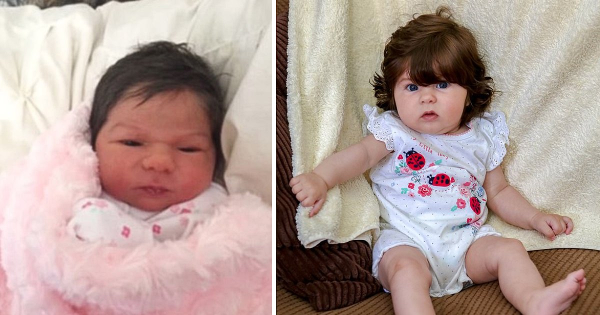 featured image 2.png?resize=412,275 - A Toddler Born With Full Set Of Hair Is Getting Mistaken For A Porcelain Doll