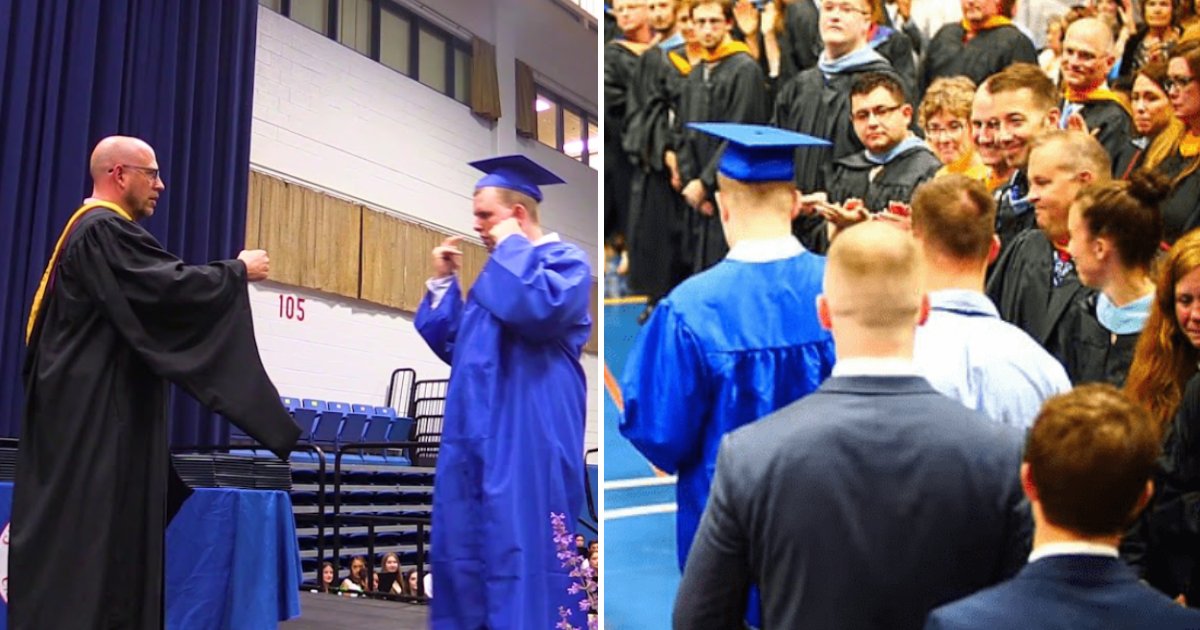 featured image 37.png?resize=412,275 - Students Gave A Silent Standing Ovation To An Autistic Classmate Who Is Sensitive To Loud Noise During Graduation