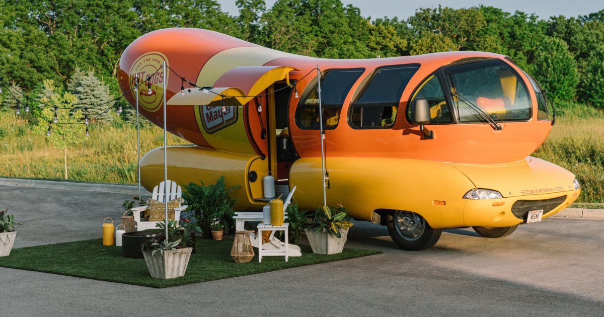 featured image 62.png?resize=412,275 - You Can Now Rent Oscar Mayer's 'Wienermobile' To Spend A Night Inside A Giant Hot Dog