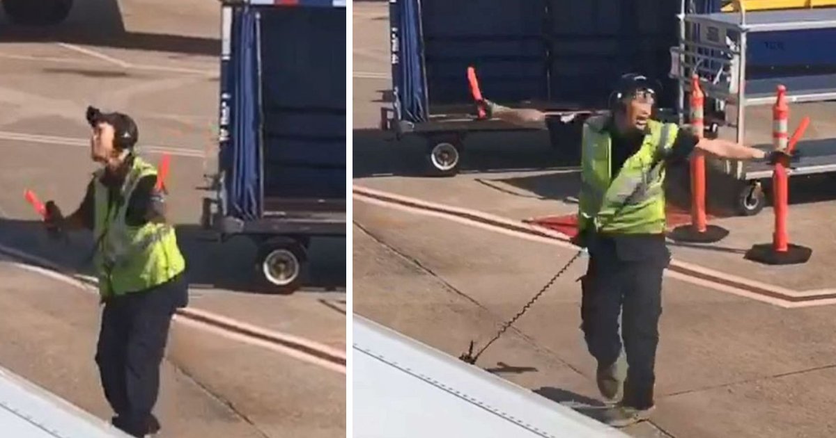 featured image 91.png?resize=1200,630 - An Airline Employee Was Caught Dancing At The Airport In 'Pure Joy' Like No One's Watching