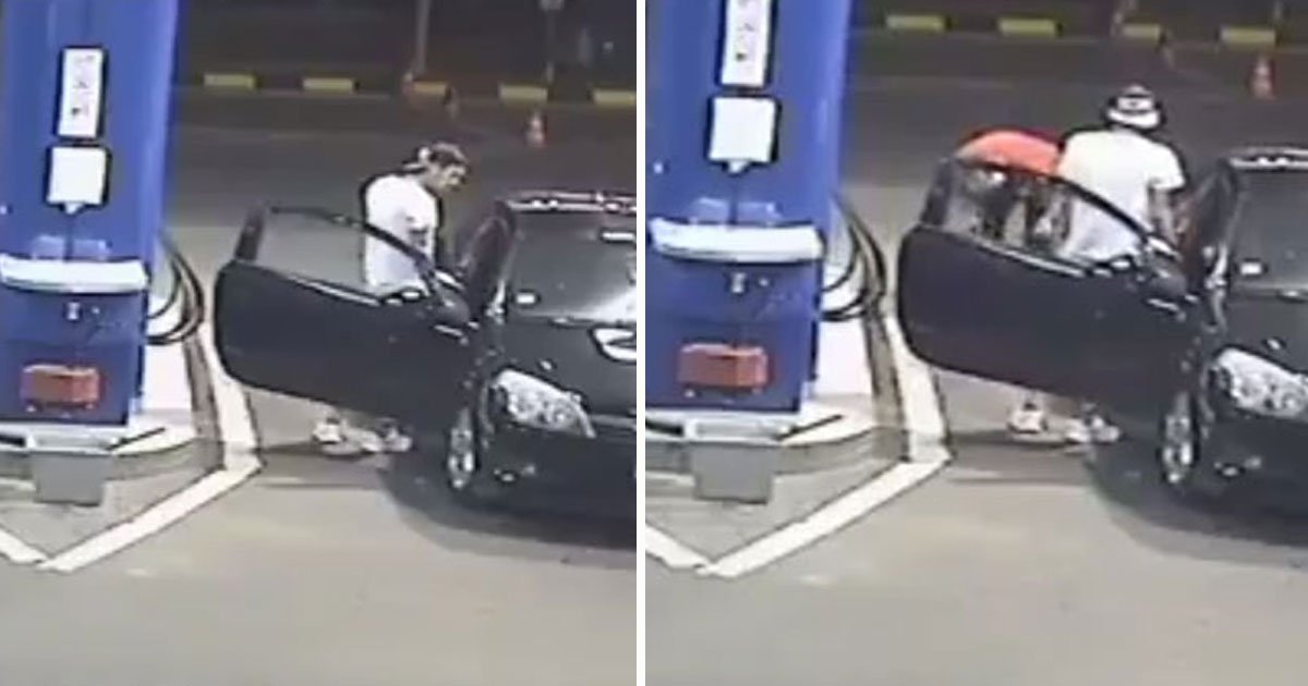 gas station man employee.jpg?resize=412,275 - Gas Station Employee Used Fire Extinguisher On A Man Who Refused To Put Out His Cigarette