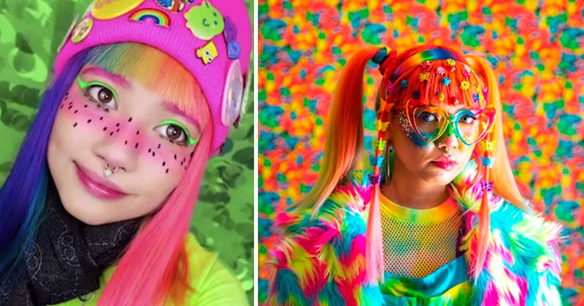 girl human rainbow.jpg?resize=1200,630 - Girl Who Transformed Herself Into A “Human Rainbow” After Overcoming Depression Has Talked About Her Journey