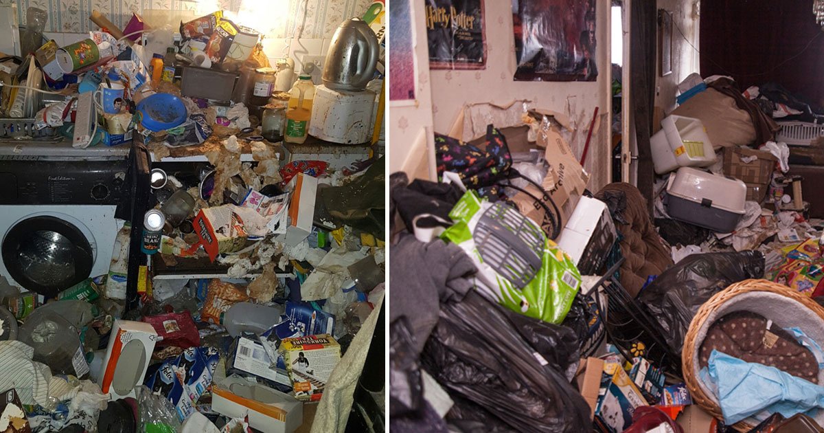 house transformation.jpg?resize=1200,630 - Après un mois de travail, elles désencombrent l'appartement d'une femme qui était rempli d'ordures